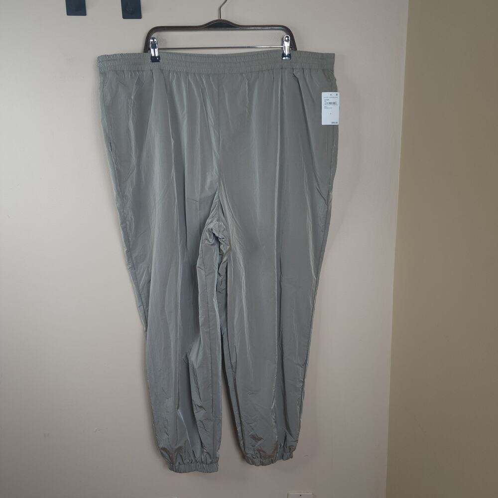 Good American Essential Nylon Track Pants in Brindle Size 3X